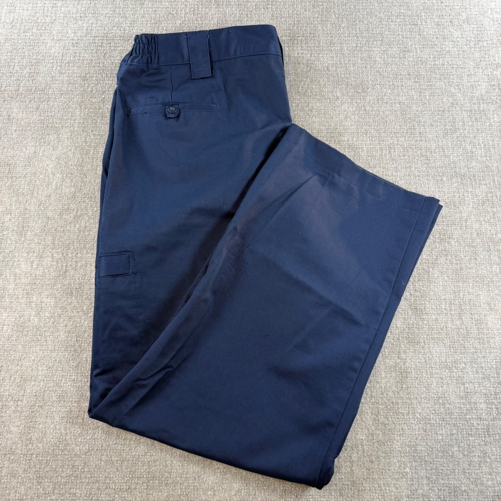 Galls TR1208C Mens Navy Blue Tactical Cargo Pants Size44 Elastic Waist Duty Wear